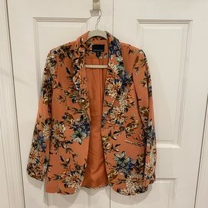 COPY - Floral dark orange blazer - S - Cynthia Rowley